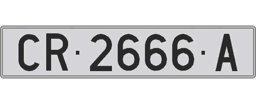 CR2666A matricula larga