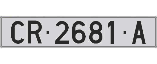 CR2681A matricula larga