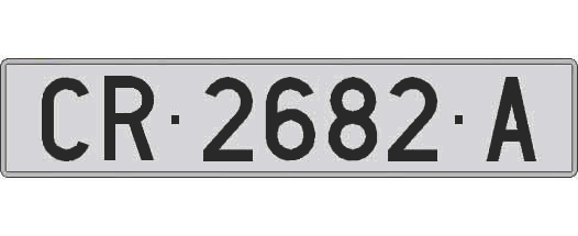 CR2682A matricula larga