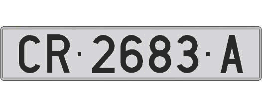 CR2683A matricula larga