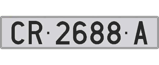 CR2688A matricula larga