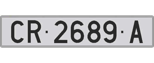 CR2689A matricula larga