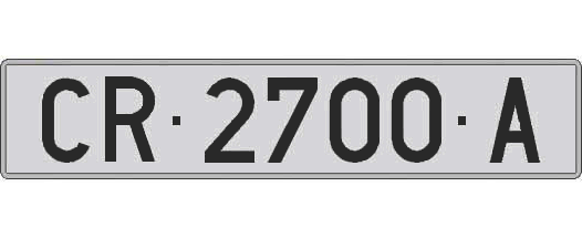 CR2700A matricula larga