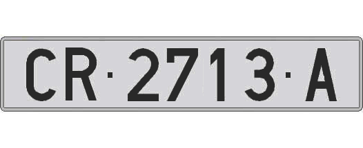 CR2713A matricula larga