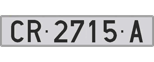 CR2715A matricula larga