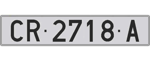 CR2718A matricula larga