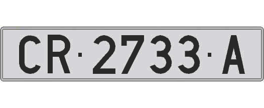 CR2733A matricula larga