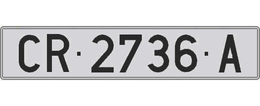 CR2736A matricula larga