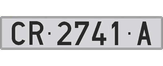 CR2741A matricula larga