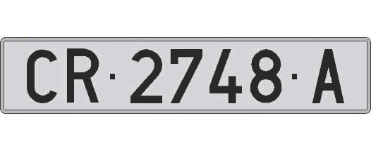 CR2748A matricula larga