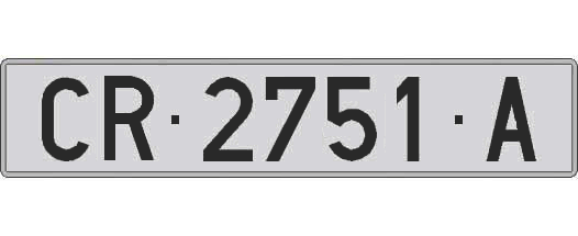 CR2751A matricula larga