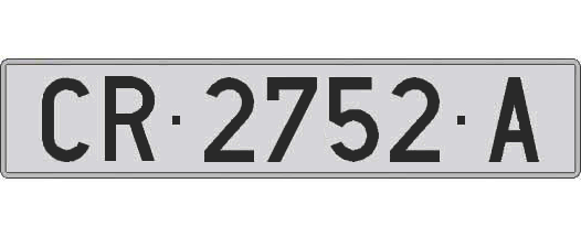 CR2752A matricula larga