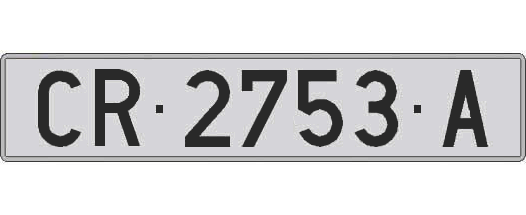 CR2753A matricula larga