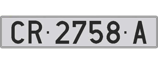 CR2758A matricula larga