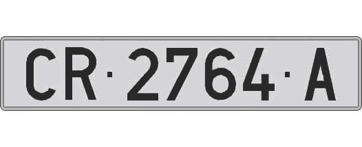 CR2764A matricula larga