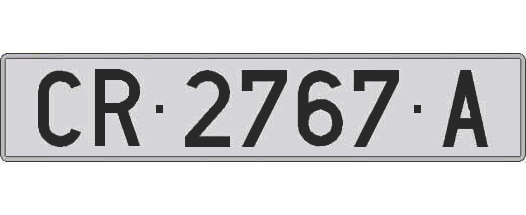 CR2767A matricula larga