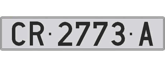 CR2773A matricula larga