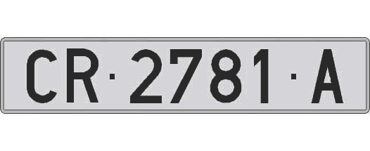 CR2781A matricula larga