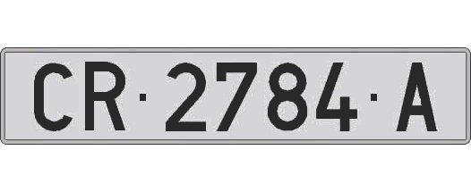 CR2784A matricula larga