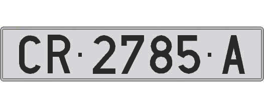 CR2785A matricula larga
