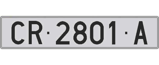 CR2801A matricula larga