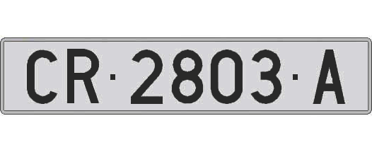 CR2803A matricula larga