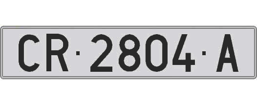 CR2804A matricula larga