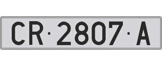 CR2807A matricula larga