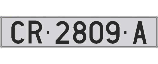 CR2809A matricula larga