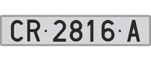 CR2816A matricula larga