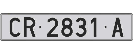 CR2831A matricula larga