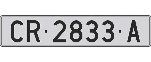 CR2833A matricula larga