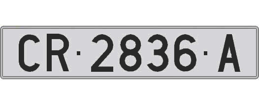 CR2836A matricula larga