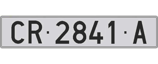 CR2841A matricula larga
