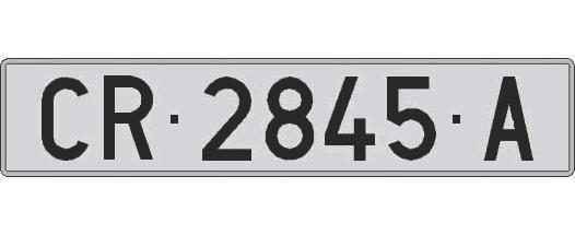 CR2845A matricula larga