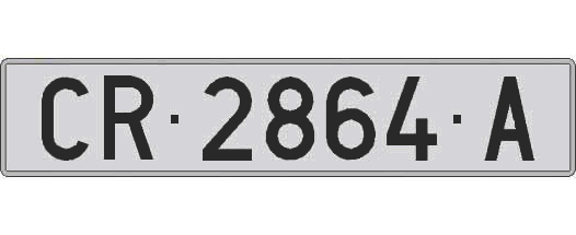 CR2864A matricula larga