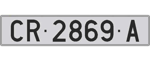 CR2869A matricula larga