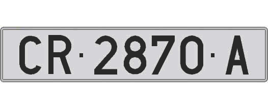 CR2870A matricula larga