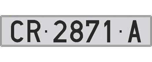 CR2871A matricula larga