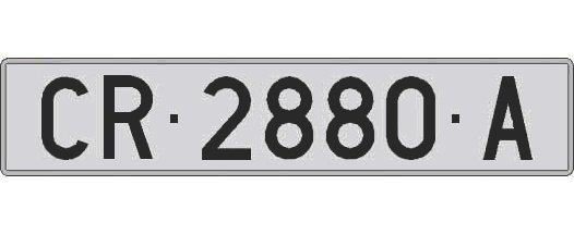 CR2880A matricula larga