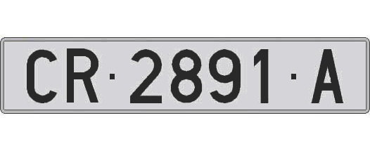 CR2891A matricula larga