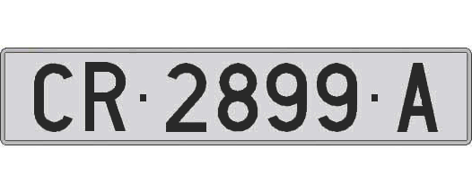 CR2899A matricula larga