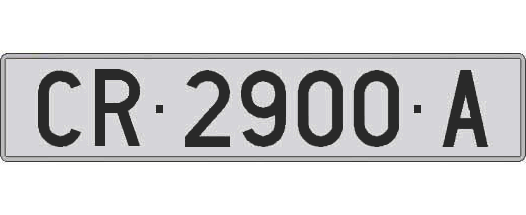 CR2900A matricula larga