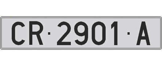 CR2901A matricula larga