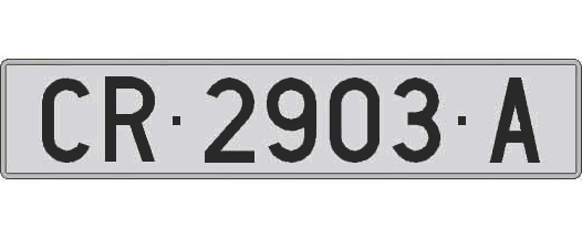 CR2903A matricula larga