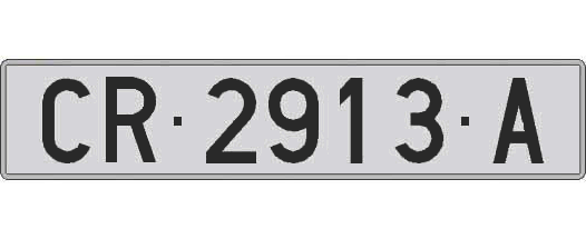 CR2913A matricula larga