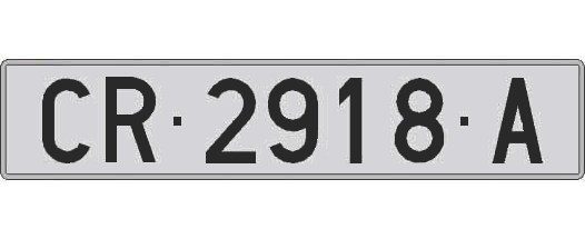 CR2918A matricula larga
