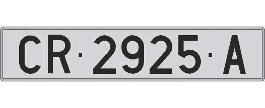 CR2925A matricula larga