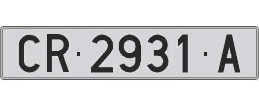 CR2931A matricula larga
