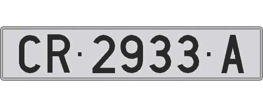 CR2933A matricula larga